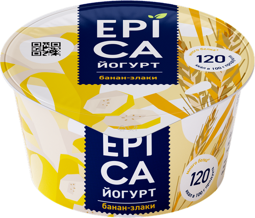 

Йогурт Epica с бананом и злаками 4.9%, 130 г