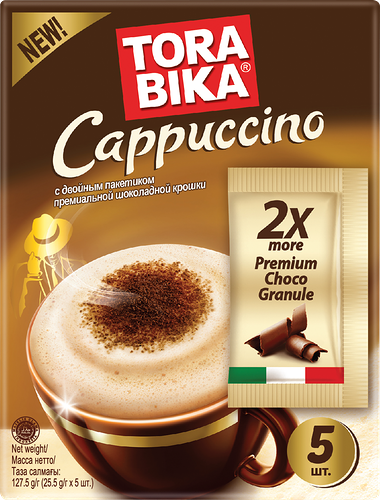 Напиток кофейный Torabika Cappuccino растворимый с шоколадной крошкой 5 шт. x 25.5 г