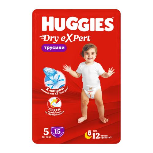 

Подгузники-трусики для детей Huggies Dry Expert 5 15 шт.