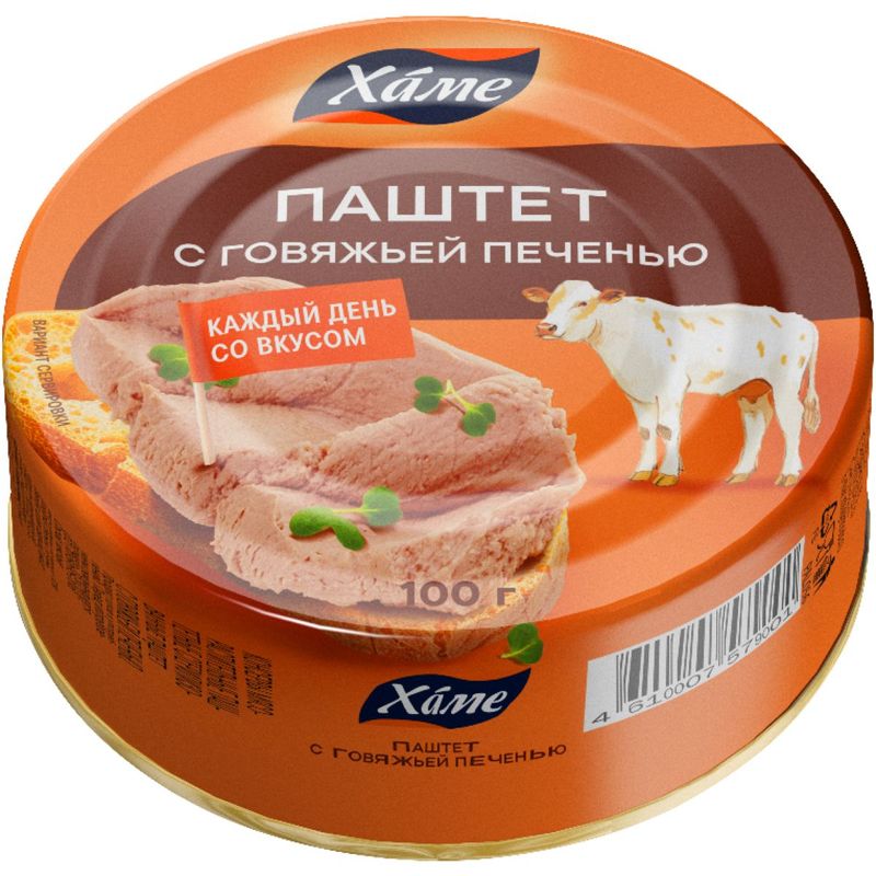 

Паштет Хаме с говяжьей печенью 100 г