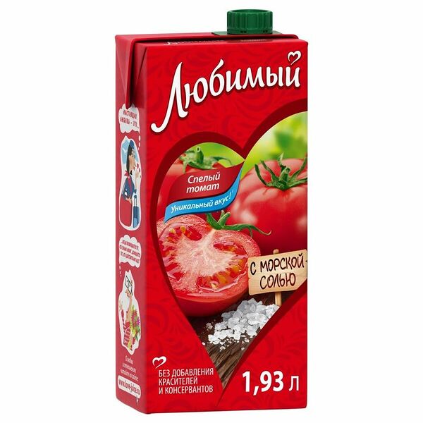 Нектар Любимый томатный с мякотью 1.93 л
