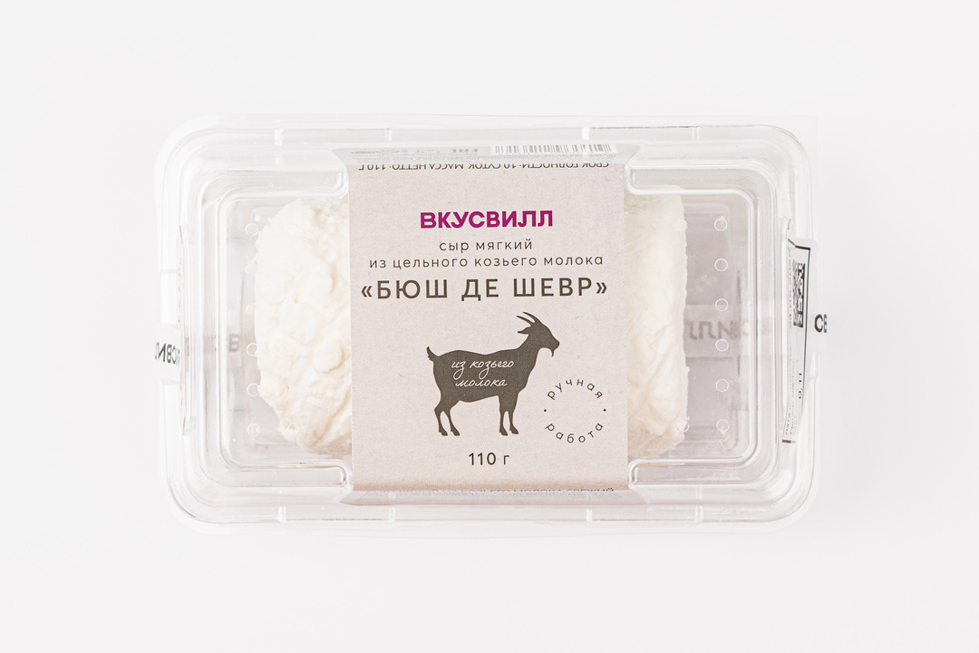 

Сыр ВкусВилл мягкий Бюш де Шевр из козьего молока 110 г
