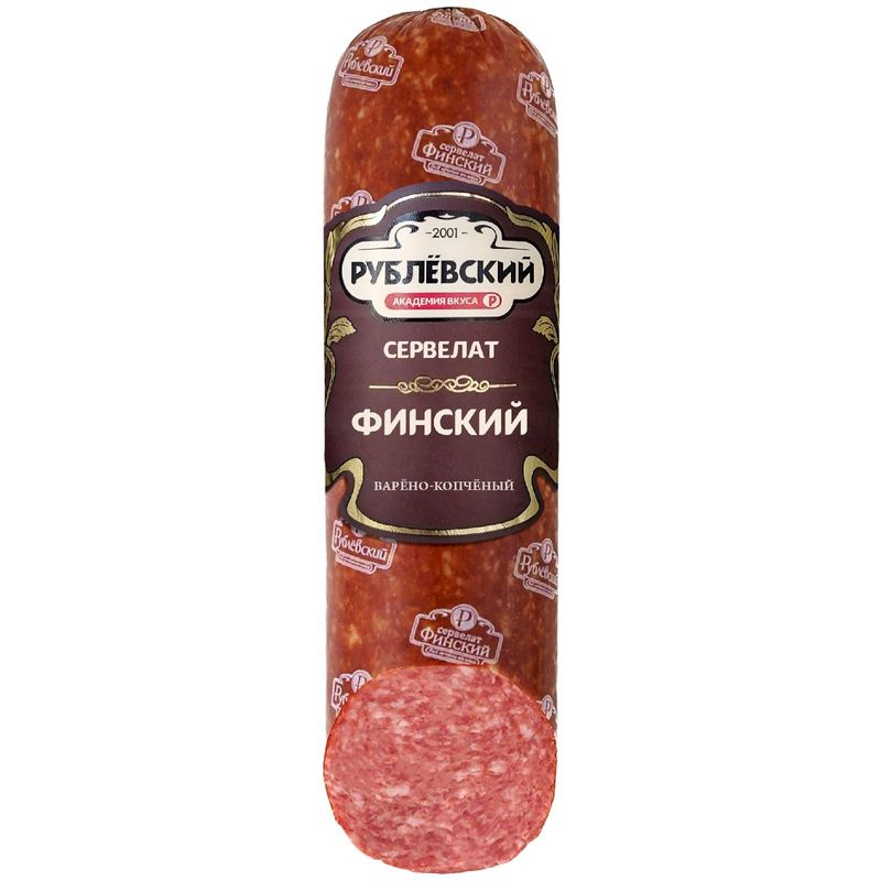 

Колбаса варено-копченая Рублевский Финский сервелат 300 г