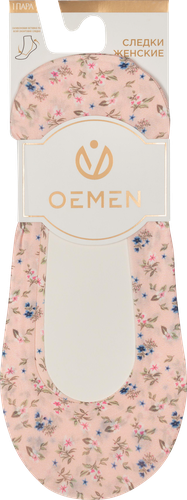 

Подследники женские Oemen с силиконовой вставкой на пятке розовые с рисунком р. 23-25