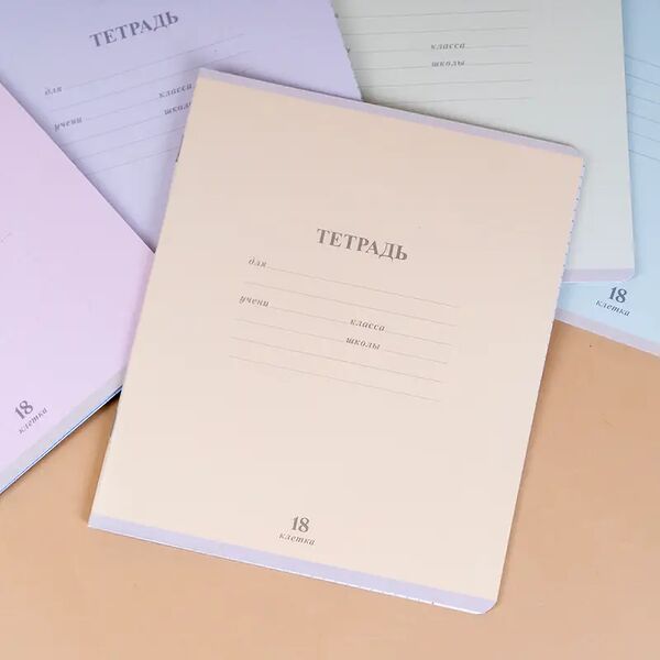 Тетрадь школьная, Erich Krause, 18 листов, клетка, в ассортименте