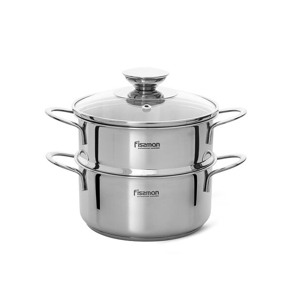 Мини-кастрюля с пароваркой из нержавеющей стали 14 см / 1,1 л Bambino