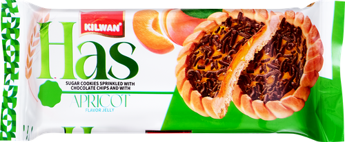 

Печенье Kilwan Has Абрикос посыпка из шоколадной крошки с желе 68 г