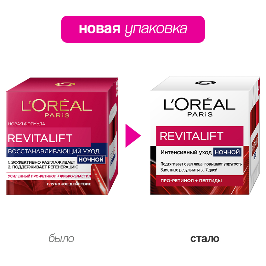 

Ночной крем для лица L'Oreal Revitalift с про-ретинолом интенсивный 50 мл
