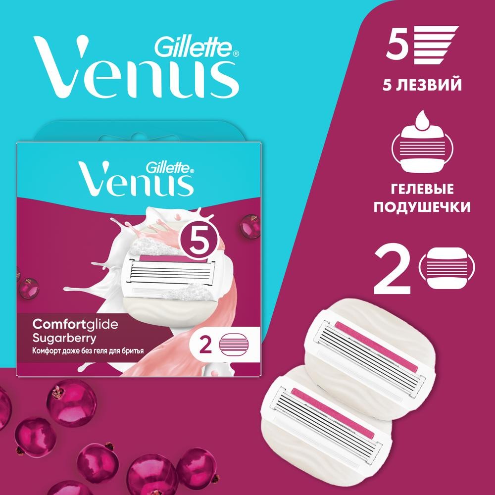 

Кассеты для бритья Venus женские Miami Sugarberry 2 шт.