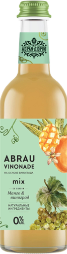

Напиток безалкогольный Абрау-Дюрсо Abrau Vinonade манго-виноград газированный 375 мл