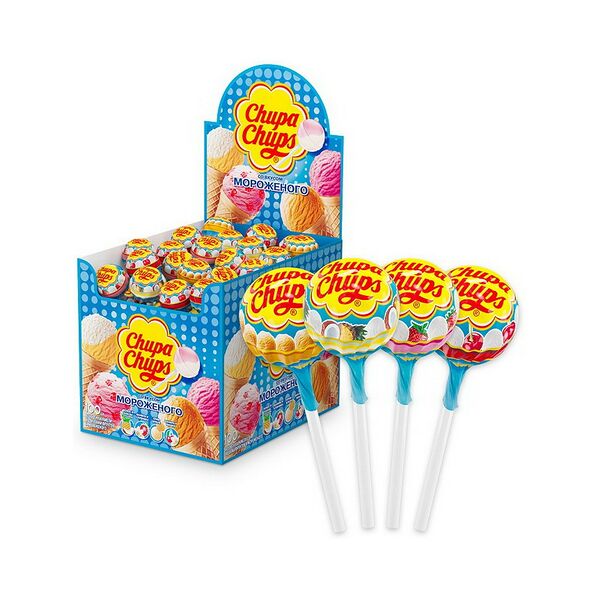 Карамель Чупа Чупс Мороженое Ассорти вкусов 12г