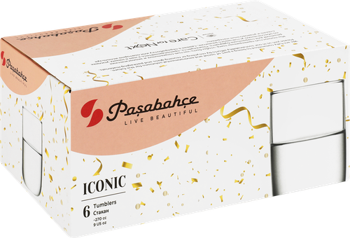 

Набор стаканов Pasabahce Iconic 270 мл стекло 6 шт.