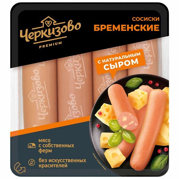Сосиски Черкизово Премиум Бременские с сыром 336 г
