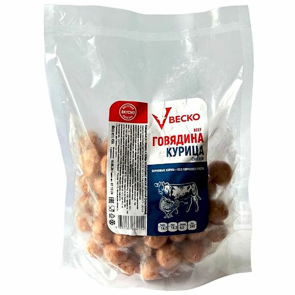 Фрикадельки Веско из говядины и курицы категории Б замороженные, 450 г
