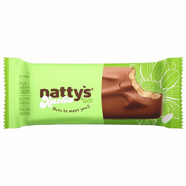 Батончик Nattys&Go! Халва в молочном шоколаде 45 г