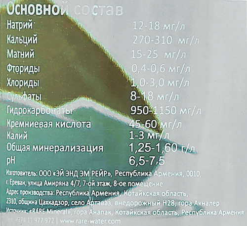 

Вода Rare минеральная кремнистая газированная 500 мл