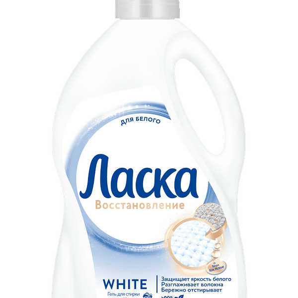Гель для стирки Ласка Восстановление White для белого, жидкое средство для стирки 3 л (50 стирок)