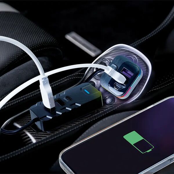 Зарядное USB-устройство в салон авто, Top Race, 6 в 1