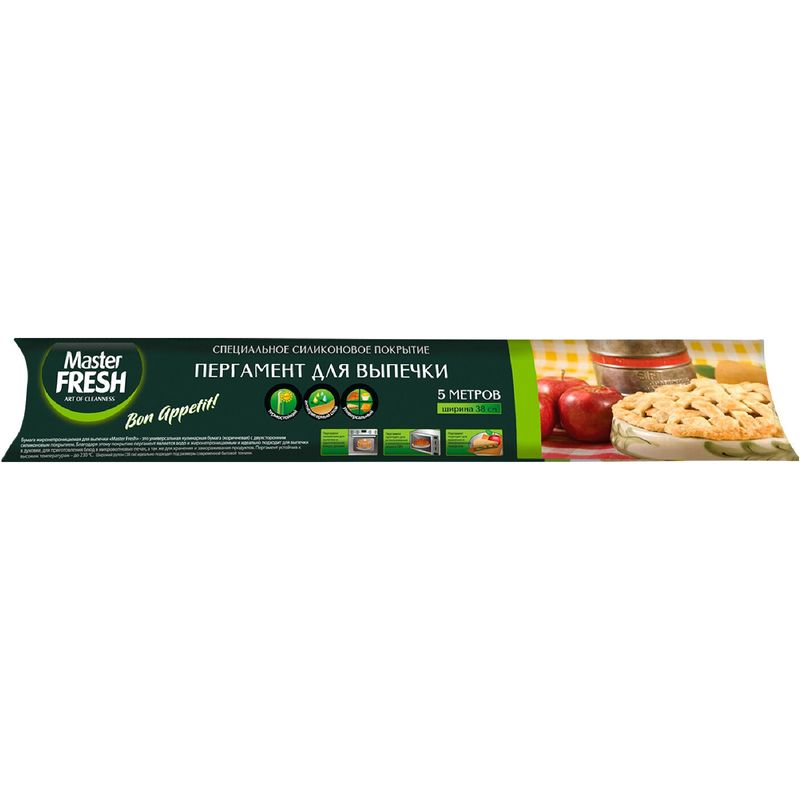 

Пергамент для выпечки Master Fresh европейский силиконизированный 38x500 см