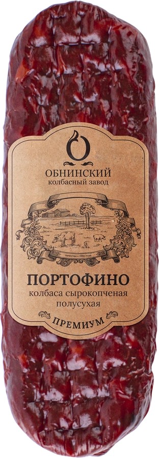 

Колбаса сырокопченая Обнинский Колбасный Завод Портофино весовая