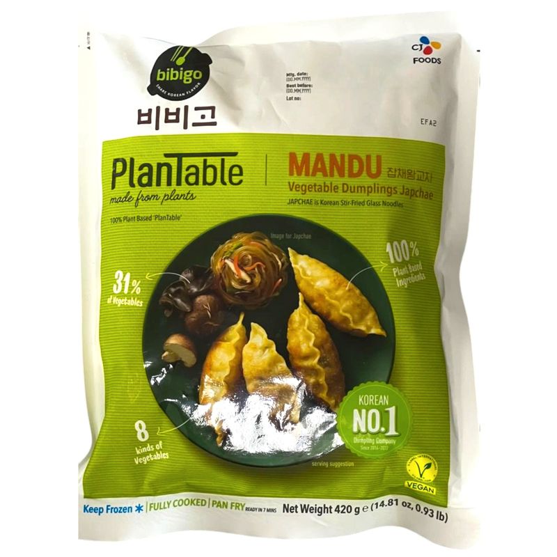 

Дамплинги Bibigo Plantable овощные с чапче 420 г