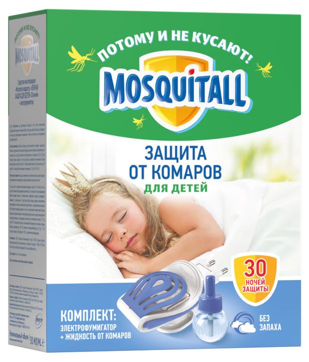 

Средство Mosquitall от комаров Нежная Защита Электрофумигатор + Жидкость на 30 ночей