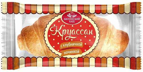 Круассан Аютинский хлеб с клубничной начинкой 75 г