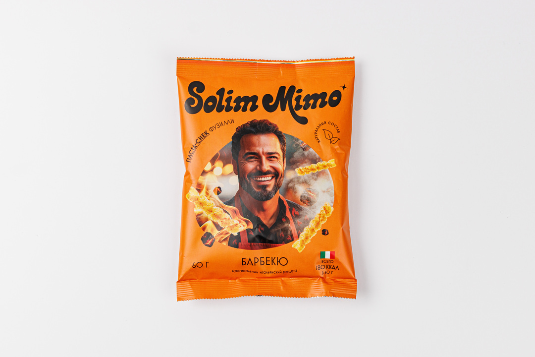 

Паста-снек Solim Mimo фузилли соус барбекю 60 г