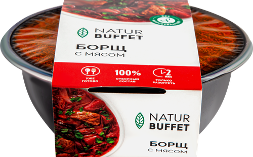 

Борщ Natur Buffet с мясом 340 г