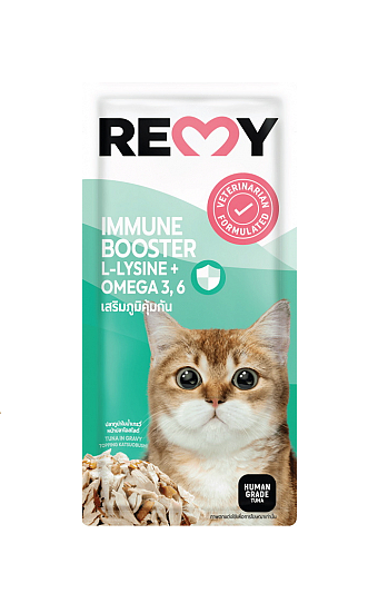 Корм влажный Remy для кошек тунец с кацуобуси в соусе для укрепления иммунитета 70 г