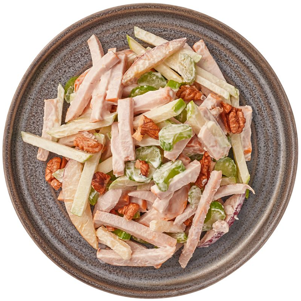 Салат Шеф Перекрёсток с копчёной курицей яблоками орехами и сельдереем 200 г