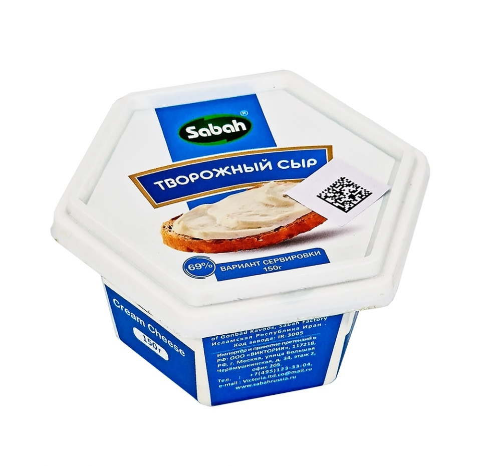 

Сыр творожный Sabah 69% БЗМЖ 150 г