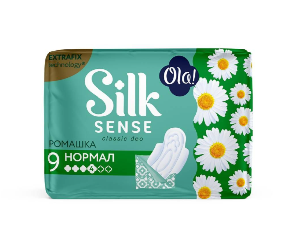 

Прокладки женские Ola! Silk Sence Classic Deo Ромашка классические нормал 9 шт