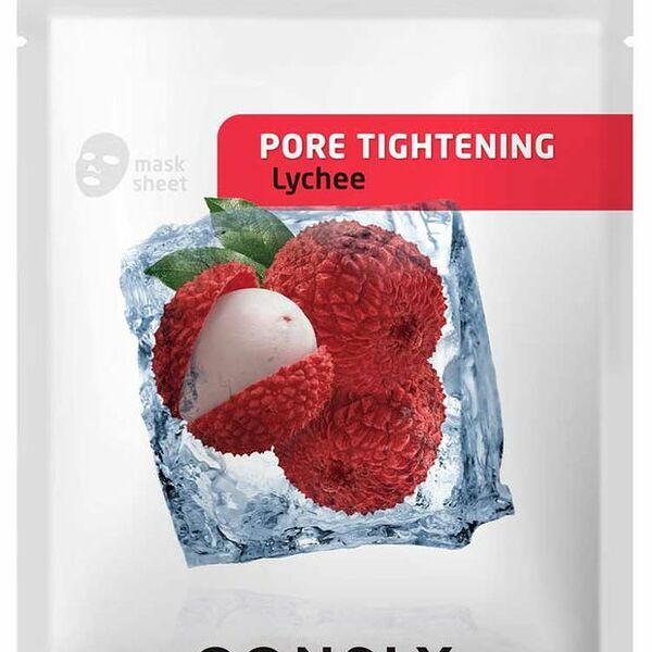 Маска для лица тканевая сужающая поры Consly с экстрактом личи 20 мл