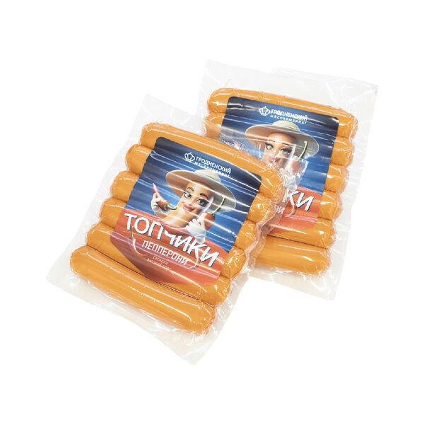 Изд колб вар мясн в/с Сосиски топчики пепперони вак 370г Гродненский мк