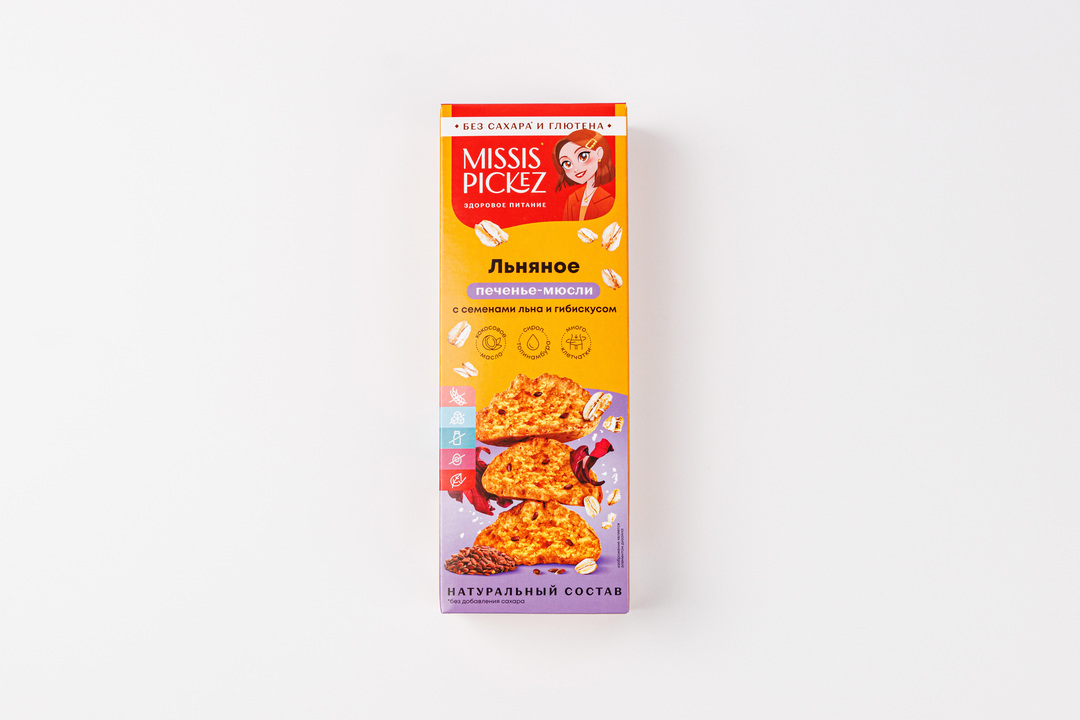 

Печенье-мюсли Missis Pickez льняное без глютена 100 г
