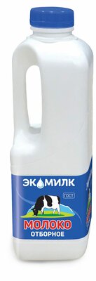 Молоко Экомилк цельное отборное пастеризованное 3.4-4.5% 900 мл