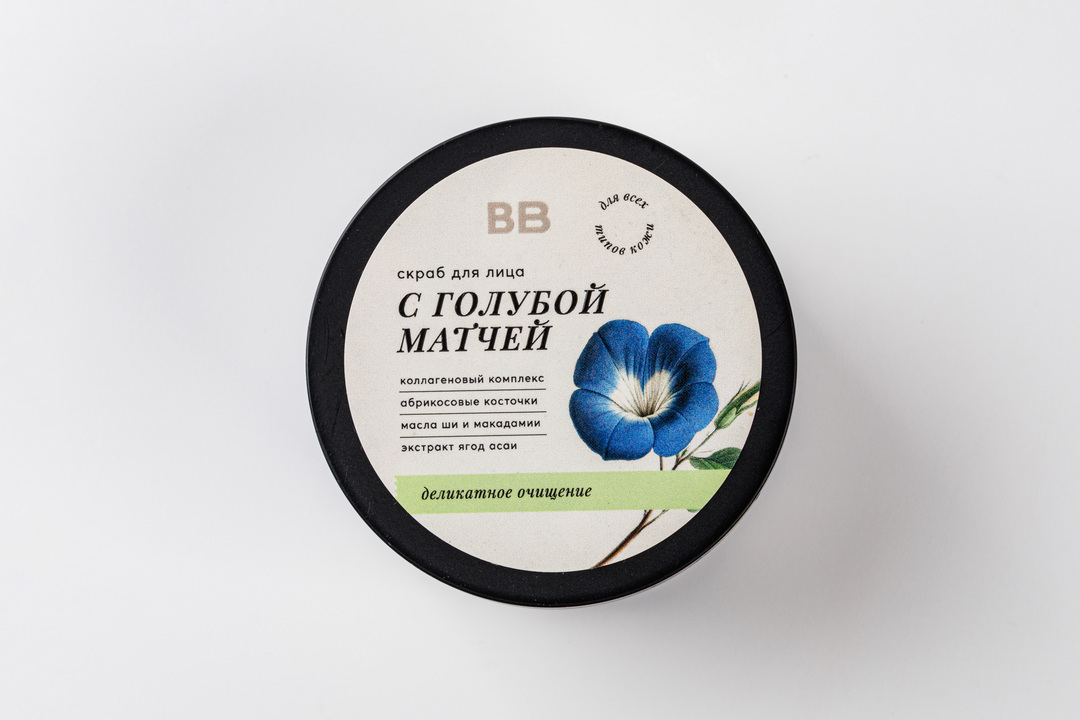 

Скраб для лица ВкусВилл с голубой матчей 100 г