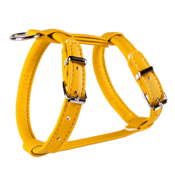 Шлейка круглая для собак Аркон Candy обхват шеи 27-35 см, обхват груди 37-45 см, желтая