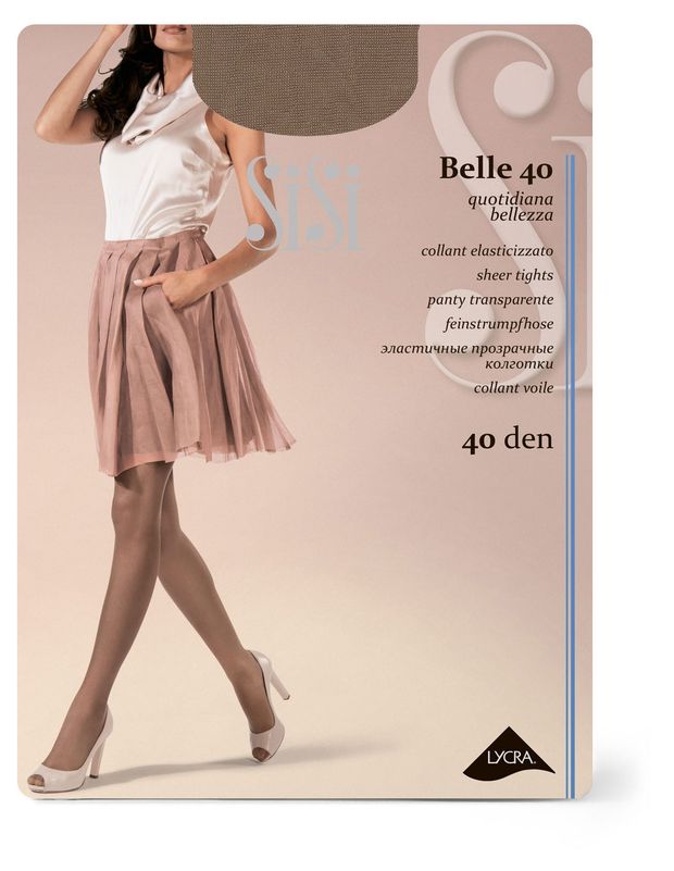 

Колготки женские Sisi Belle цвет: miele телесный размер 3, 40 den