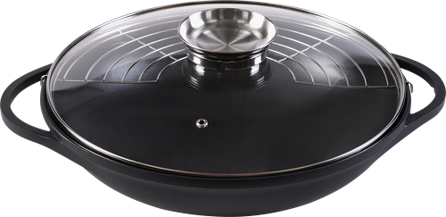 Казан-вок Platinum Choice с решеткой алюминий 32 см