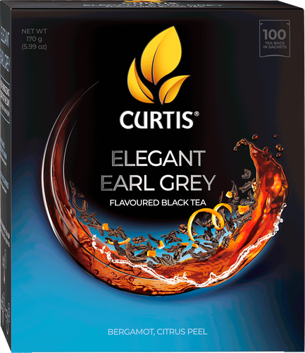 

Чай черный Curtis Premium Tea Collection Elegant Earl Grey With Bergamot Flavour в пакетиках 100 шт. х 1.7 г