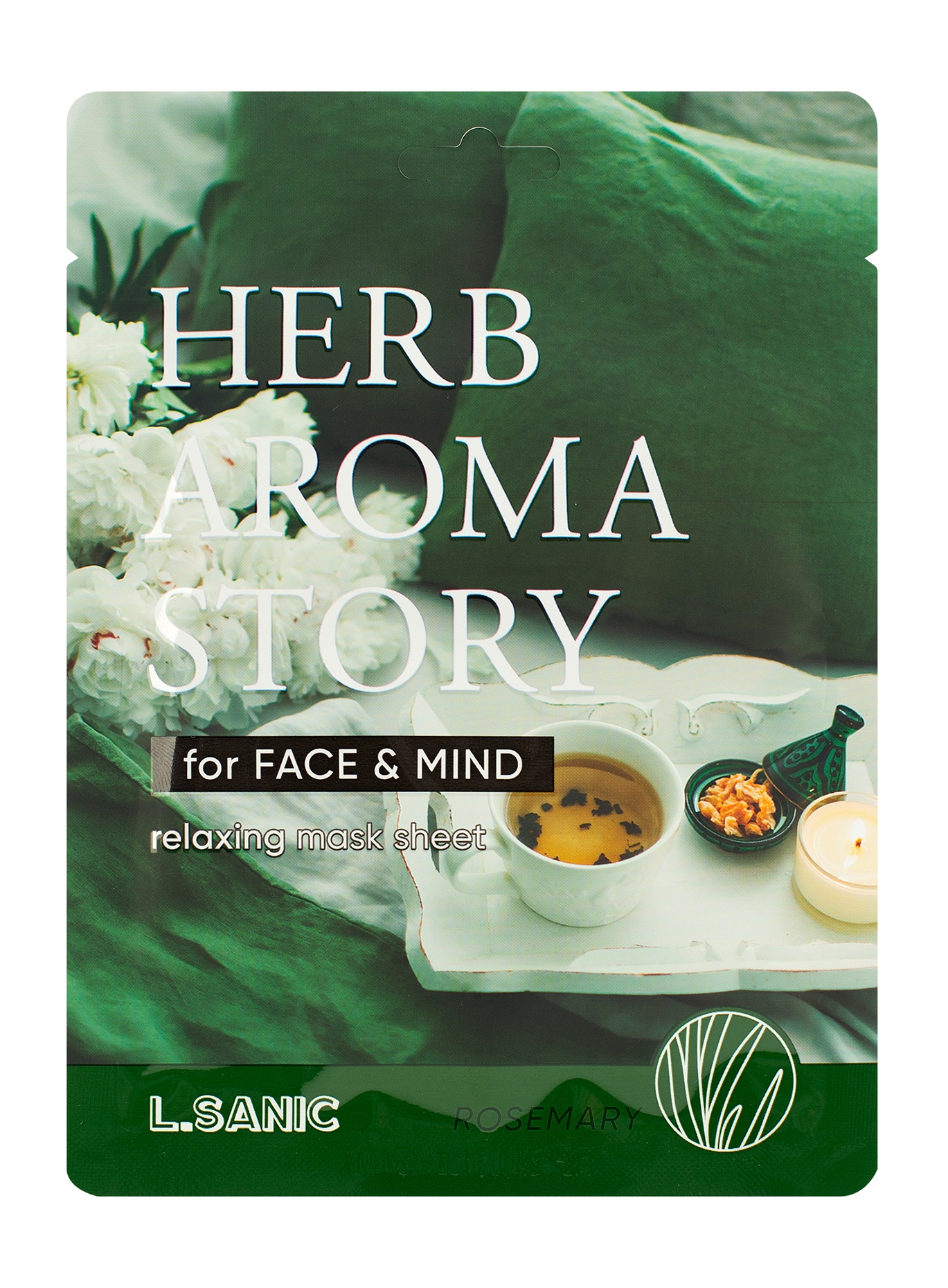 

Маска тканевая для лица L.Sanic с экстрактом розмарина и эффектом ароматерапии 25 мл