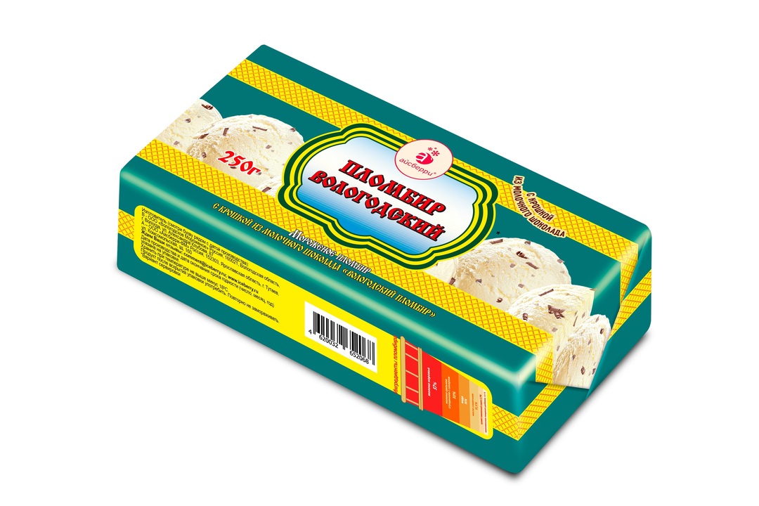 

Мороженое Пломбир Вологодский с крошкой из молочного шоколада 250 г