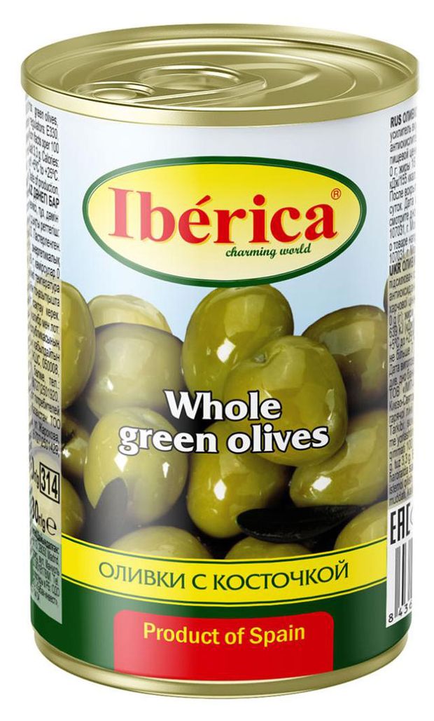 

Оливки Iberica крупные с косточкой 300 г