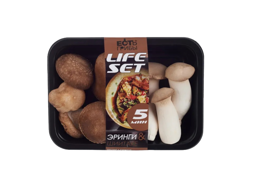 

Грибы Эринги и Шиитаке Есть грибы ассорти 150 г