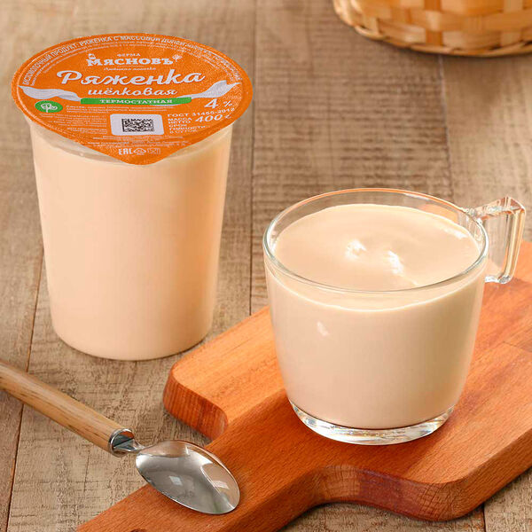 Ряженка МясновЪ Ферма от КуулКлевер 4% ГОСТ термостатная 400 г