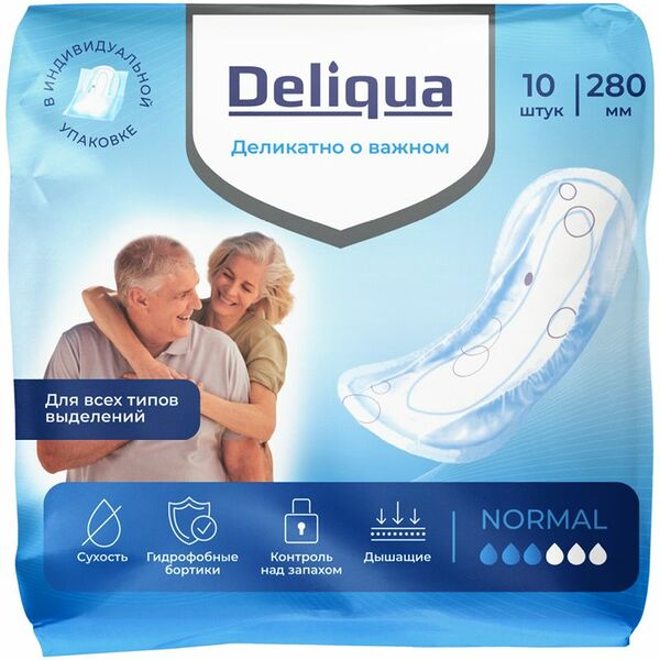 Прокладки Deliqua Normal гигиенические 10 шт.