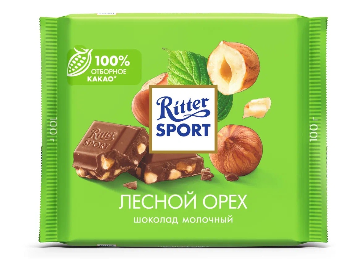 

Шоколад Ritter Sport молочный Лесной орех 100 г
