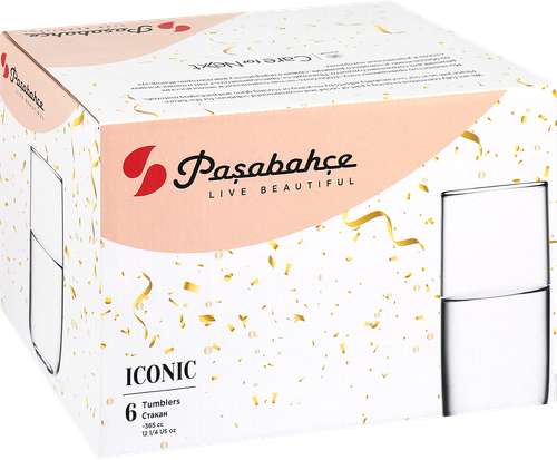 

Набор стаканов Pasabahce Iconic 365 мл стекло 6 шт.